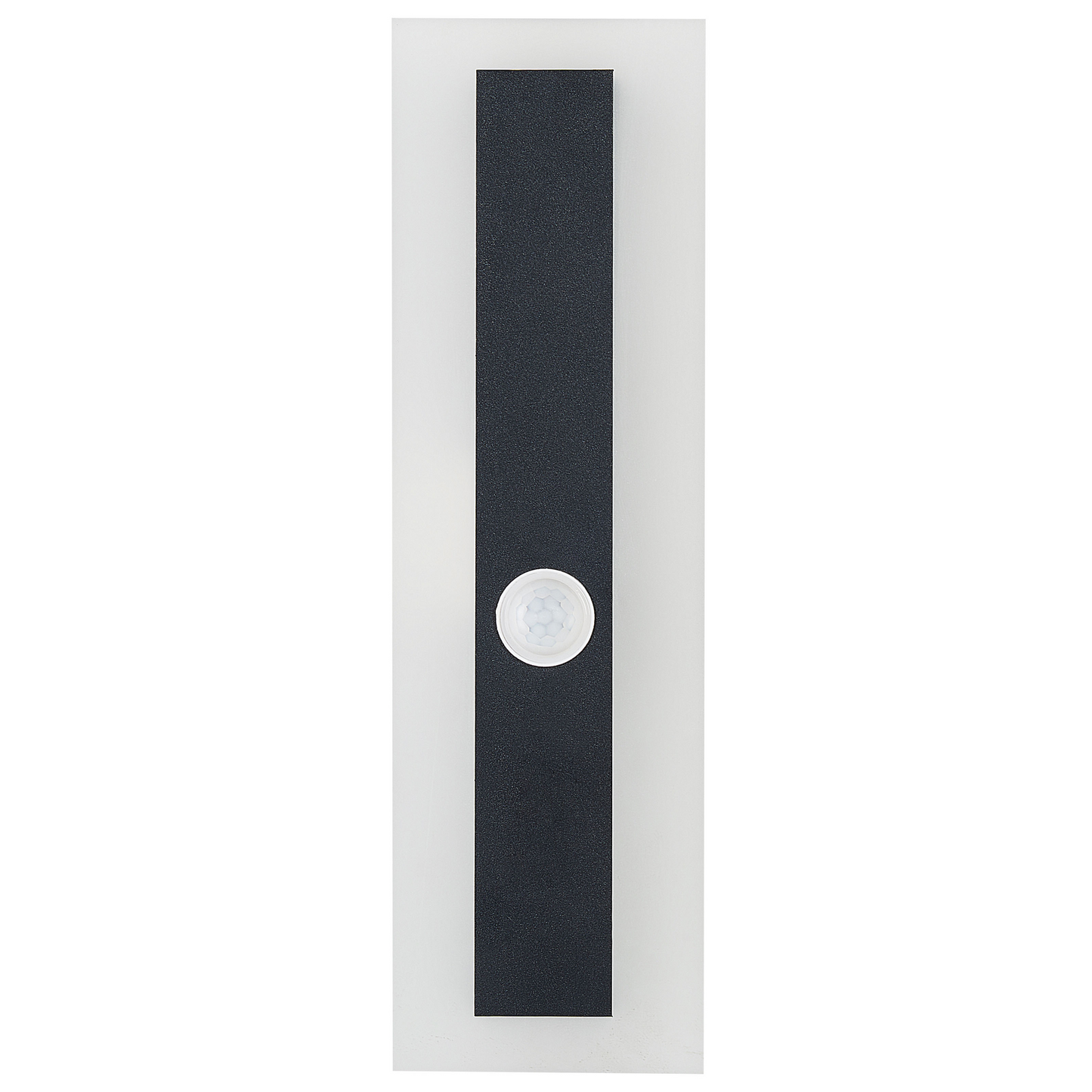 Outdoor LED Wall Light 30cm Black Steel Acrylic Motion Sensor