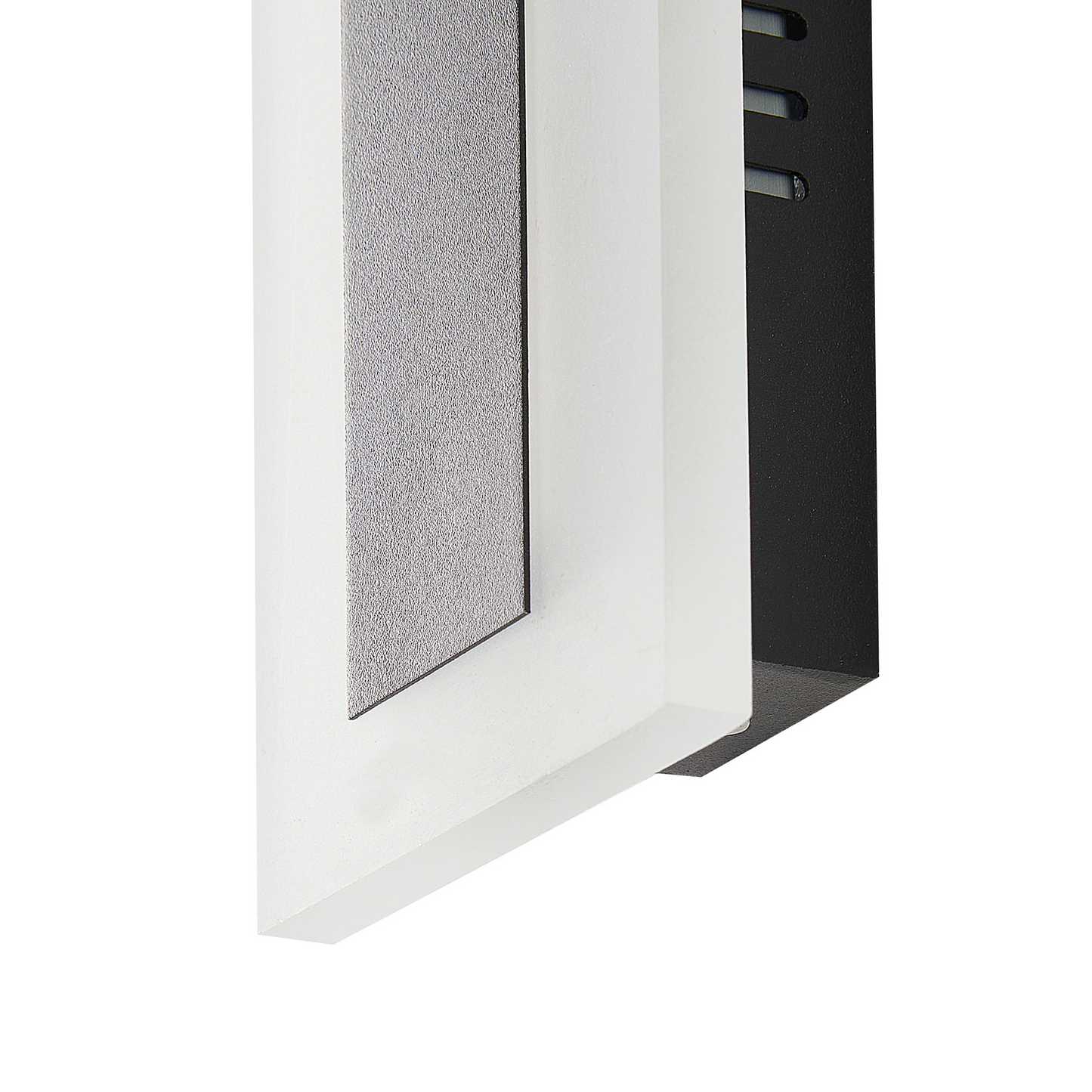 Outdoor LED Wall Light 30cm Black Steel Acrylic Motion Sensor