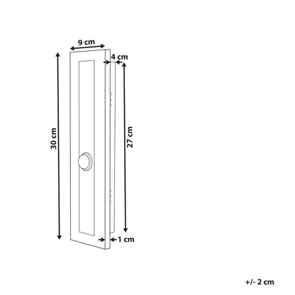 Outdoor LED Wall Light 30cm Black Steel Acrylic Motion Sensor