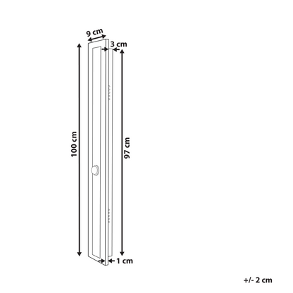 Outdoor LED Wall Light Black 100cm Motion Sensor
