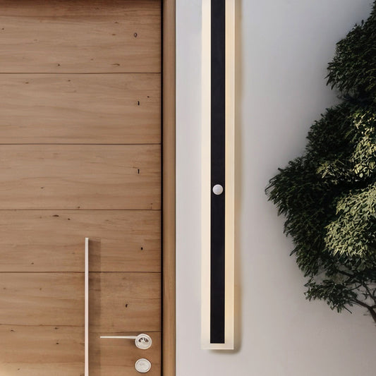 Outdoor LED Wall Light Black 100cm Motion Sensor