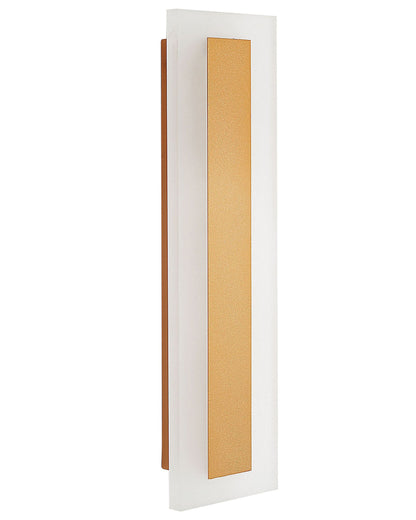 Outdoor LED Wall Light Gold 30cm Steel Acrylic Modern Design