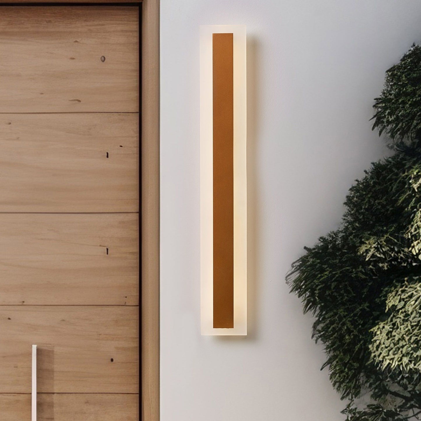 Outdoor LED Wall Light Gold 60cm Modern Steel Acrylic