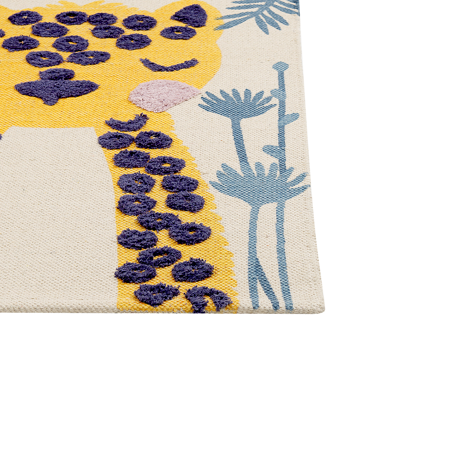 Leopard Print Area Rug 80 x 150cm Multicolor Low Pile for Kids