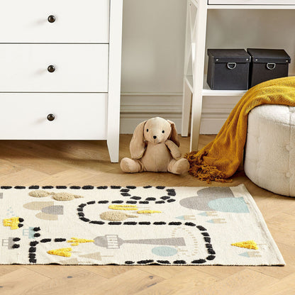 Multicolour Area Rug 80 x 150cm for Kids Playroom