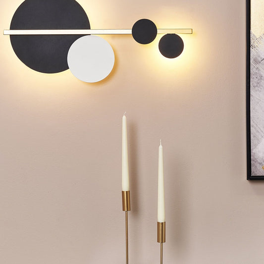 Wall LED Lamp Black Gold Metal Shade
