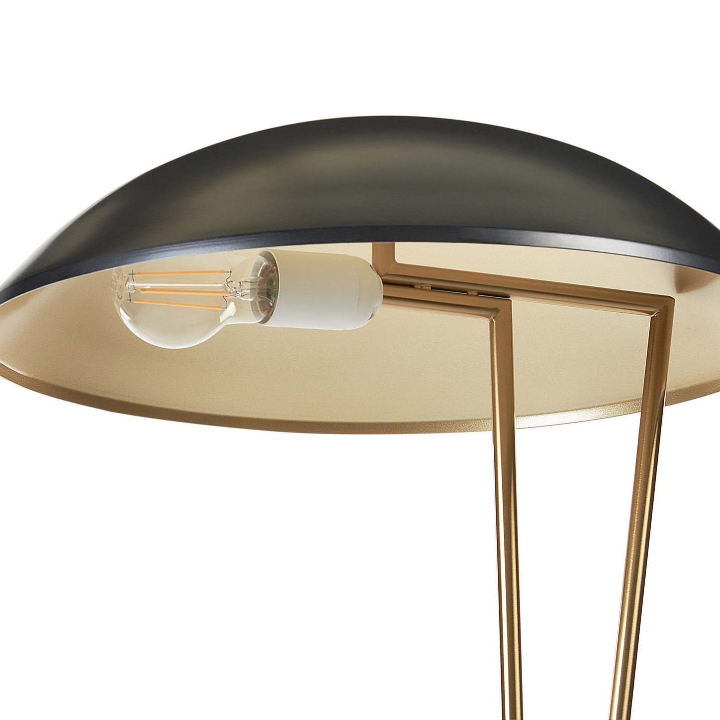 Marble Base Table Lamp Black And Gold Iron Shade