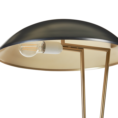 Marble Base Table Lamp Black And Gold Iron Shade