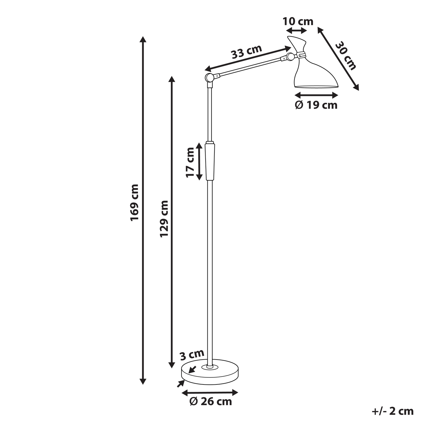 Floor LED Lamp 169cm Silver Dimmable CCT Modern Home Office