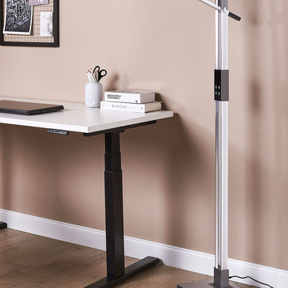 Floor LED Lamp 144cm Silver Dimmable CCT Modern Office Lighting For Bright Tasks