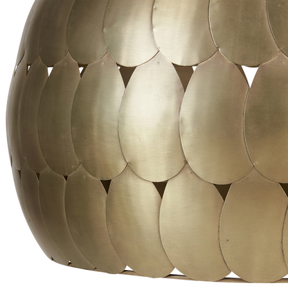 Luminova Brass Sphere One Light Pendant Lamp Retro Metal Shade