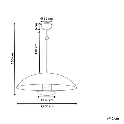 Brass Pendant Lamp Iron Dome Ceiling Light