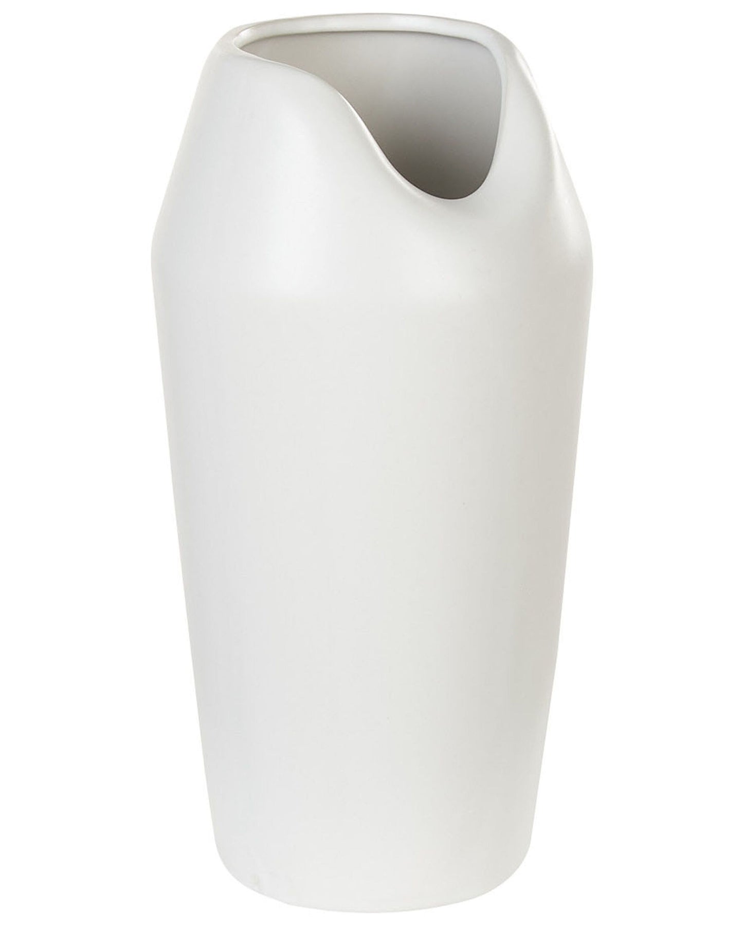Design Decorative Table Vase White Matt Stoneware 33cm