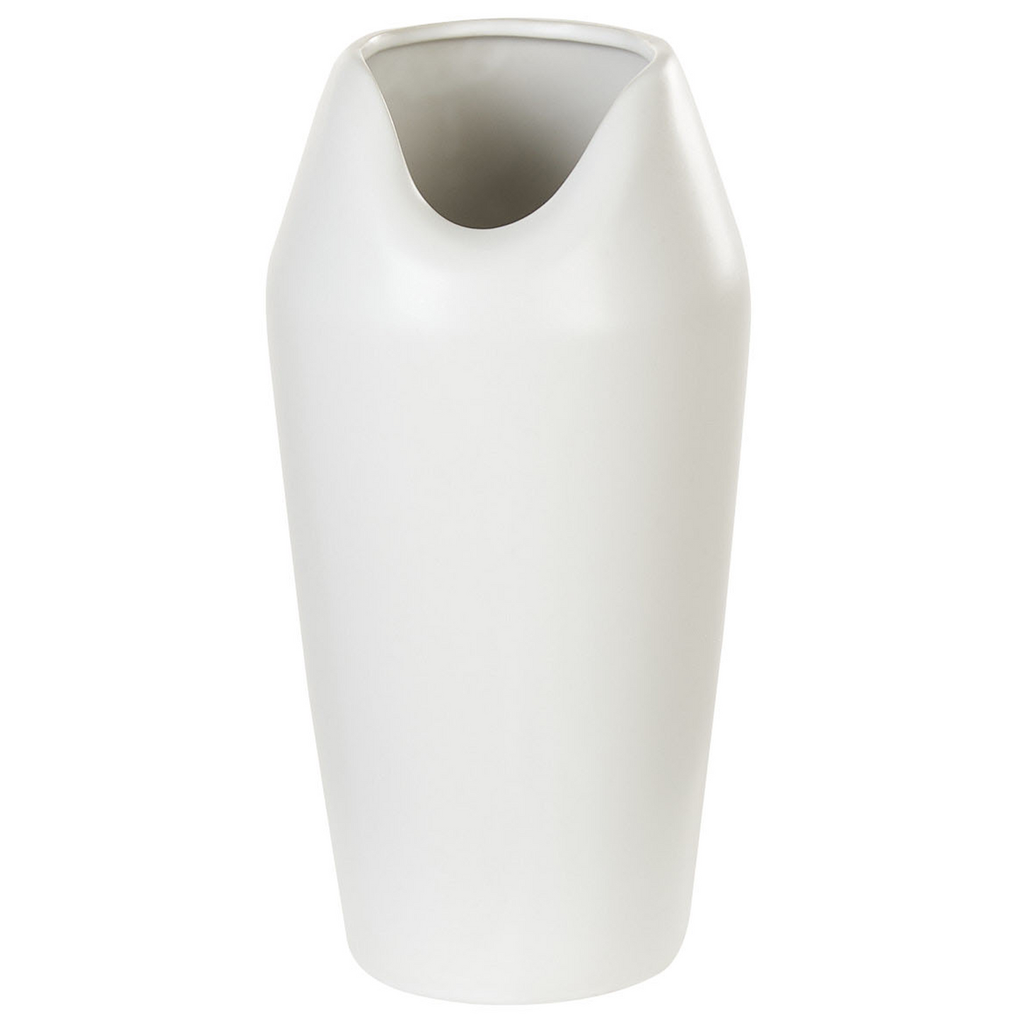 Design Decorative Table Vase White Matt Stoneware 33cm