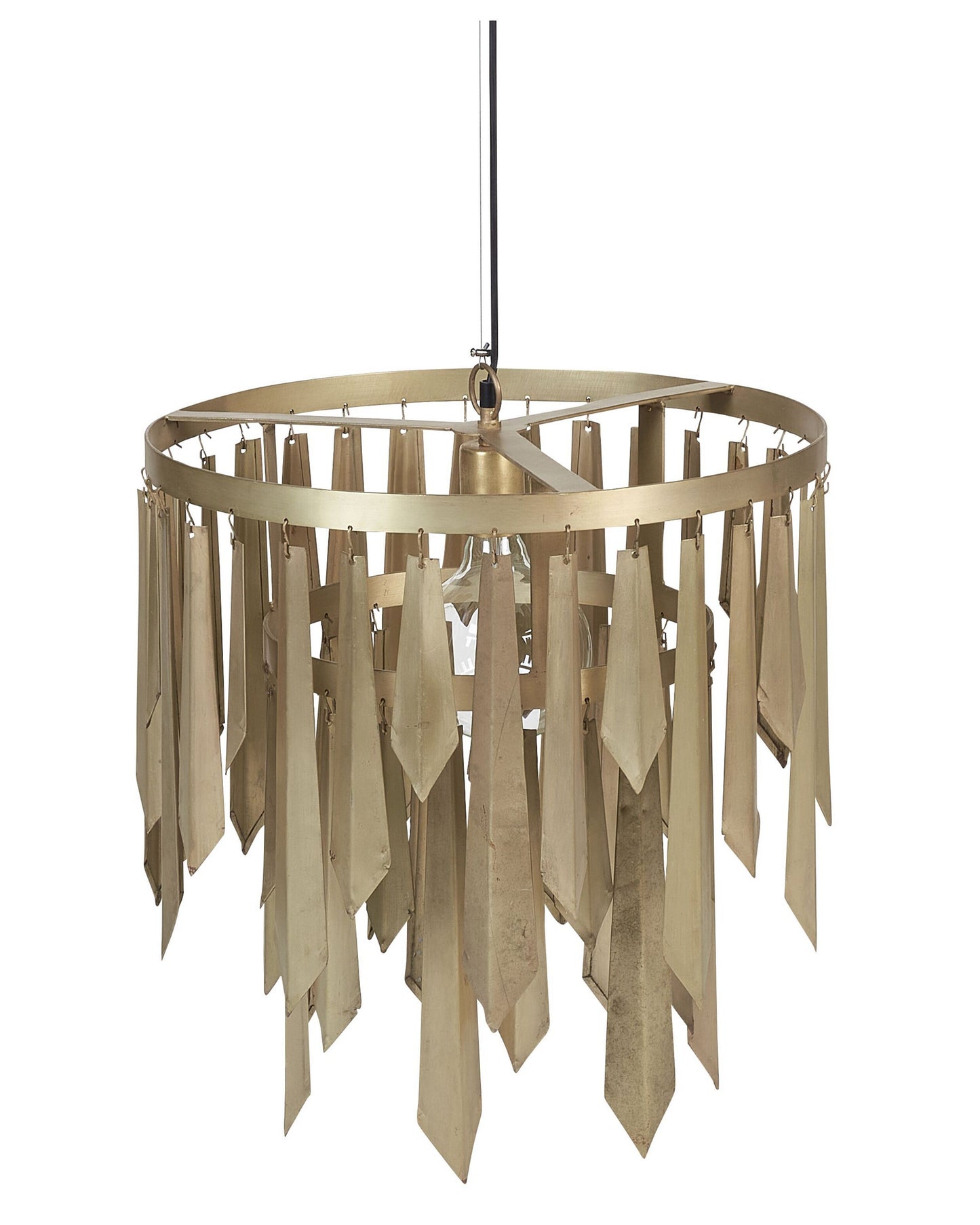 Lumina Brass Pendant Lamp Retro Metal Iron Ceiling Chandelier Brass Finish