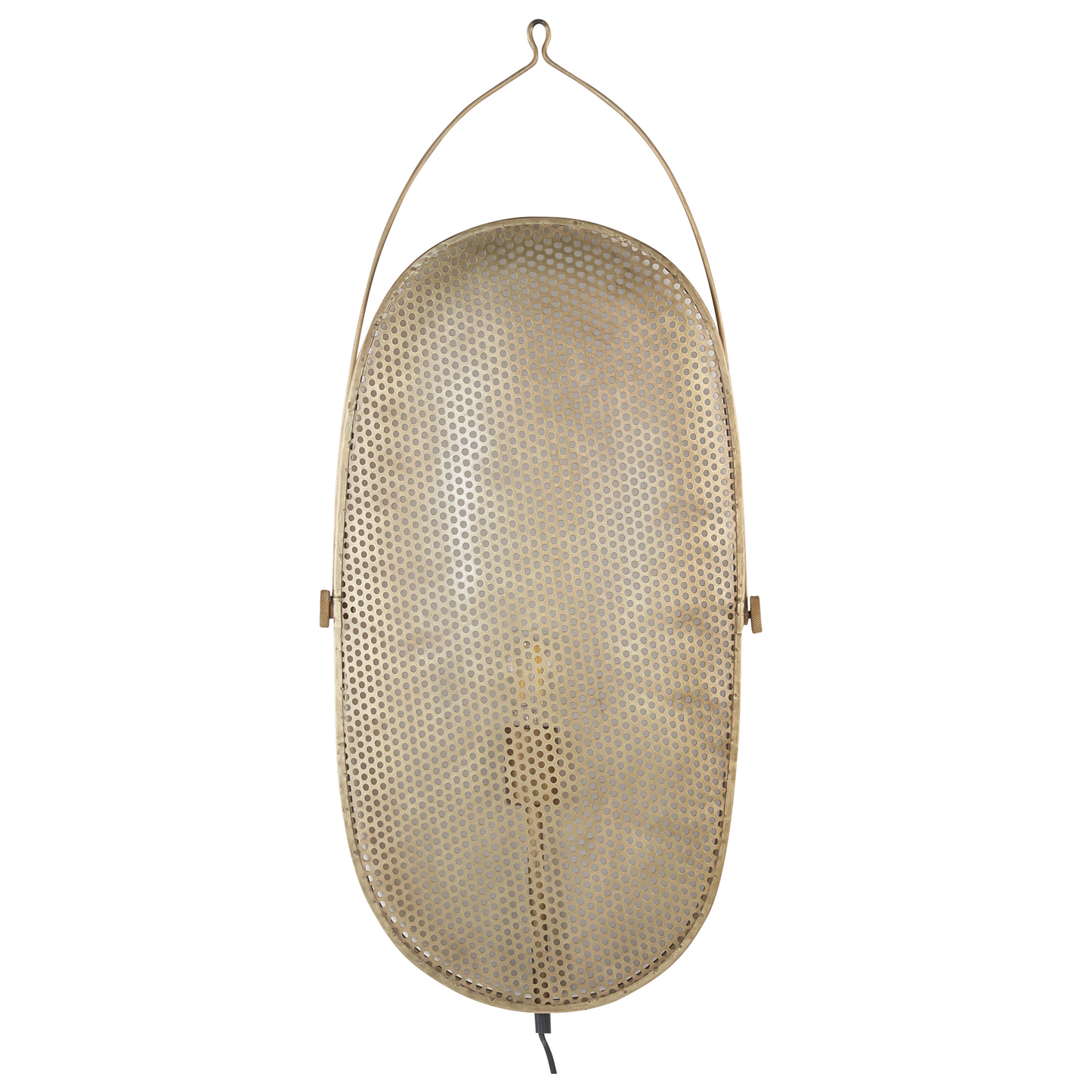 Lighting Wall Lamp Brass Oval Shade Rustic Design