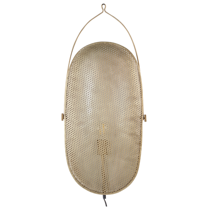 Lighting Wall Lamp Brass Oval Shade Rustic Design