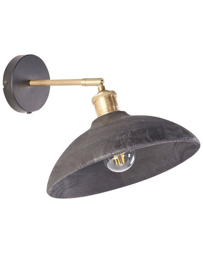 Studio Wall Lamp Black Brass Cone Shade Adjustable Rustic Modern Hanging Light