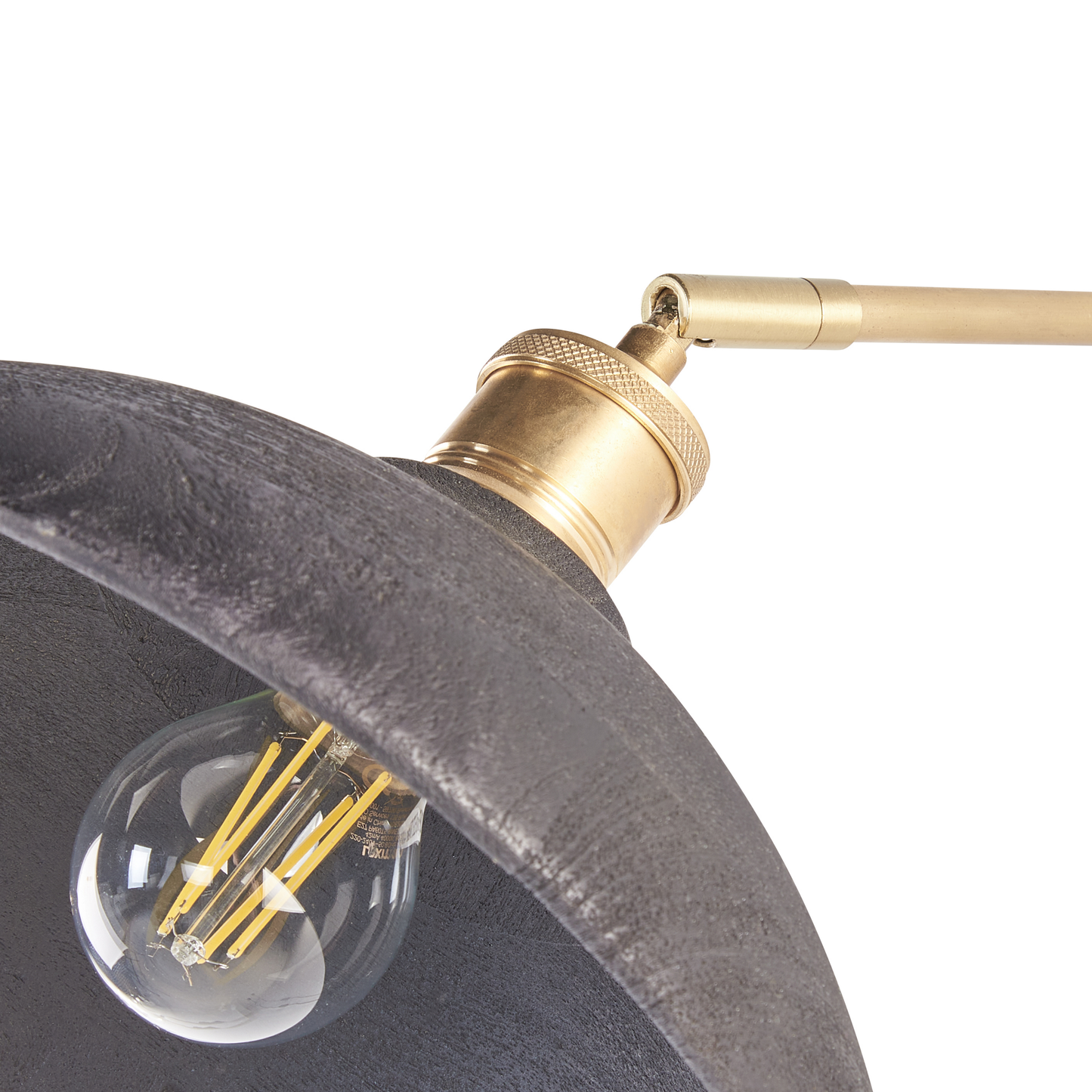 Studio Wall Lamp Black Brass Cone Shade Adjustable Rustic Modern Hanging Light