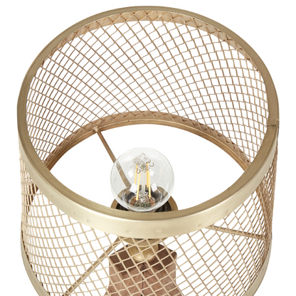 Studio Table Lamp Dark Mango Wood Brass Iron Shade