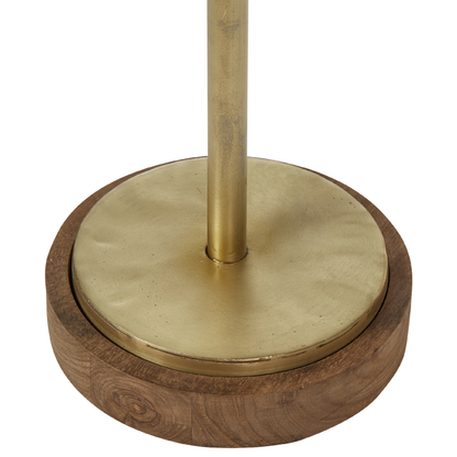 Home Handmade Dark Mango Wood And Brass Table Lamp