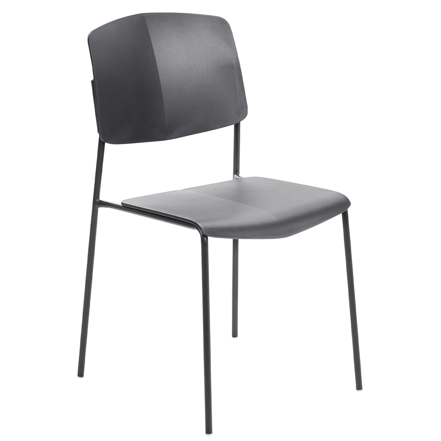 Black Plastic Dining Chairs Set Of 2 Contemporary Modern Armless Seating For Dining Room