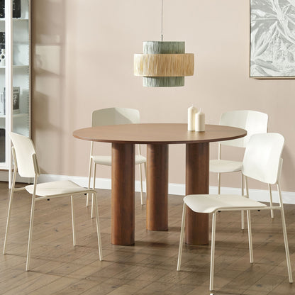 Living Set of 4 Black Plastic Dining Chairs Contemporary