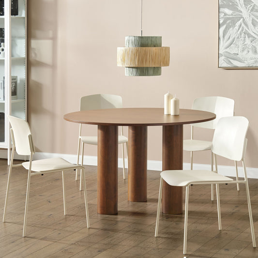 Living Set of 4 Black Plastic Dining Chairs Contemporary