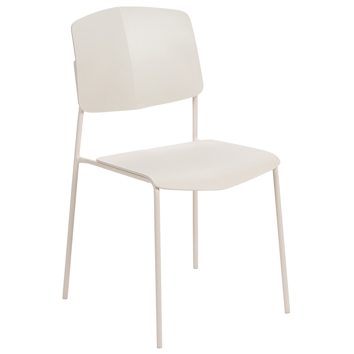 Living Set of 4 Black Plastic Dining Chairs Contemporary