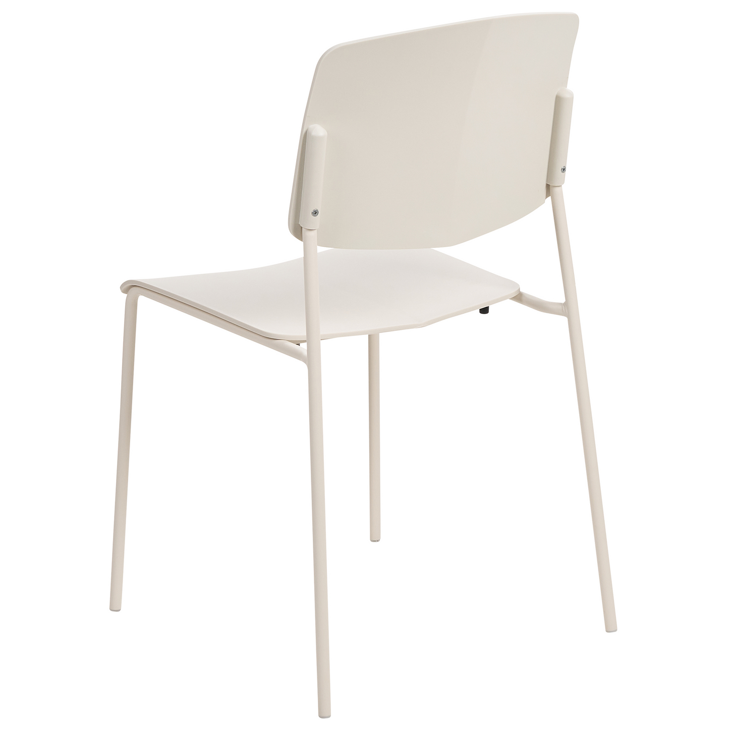 Living Set of 4 Black Plastic Dining Chairs Contemporary
