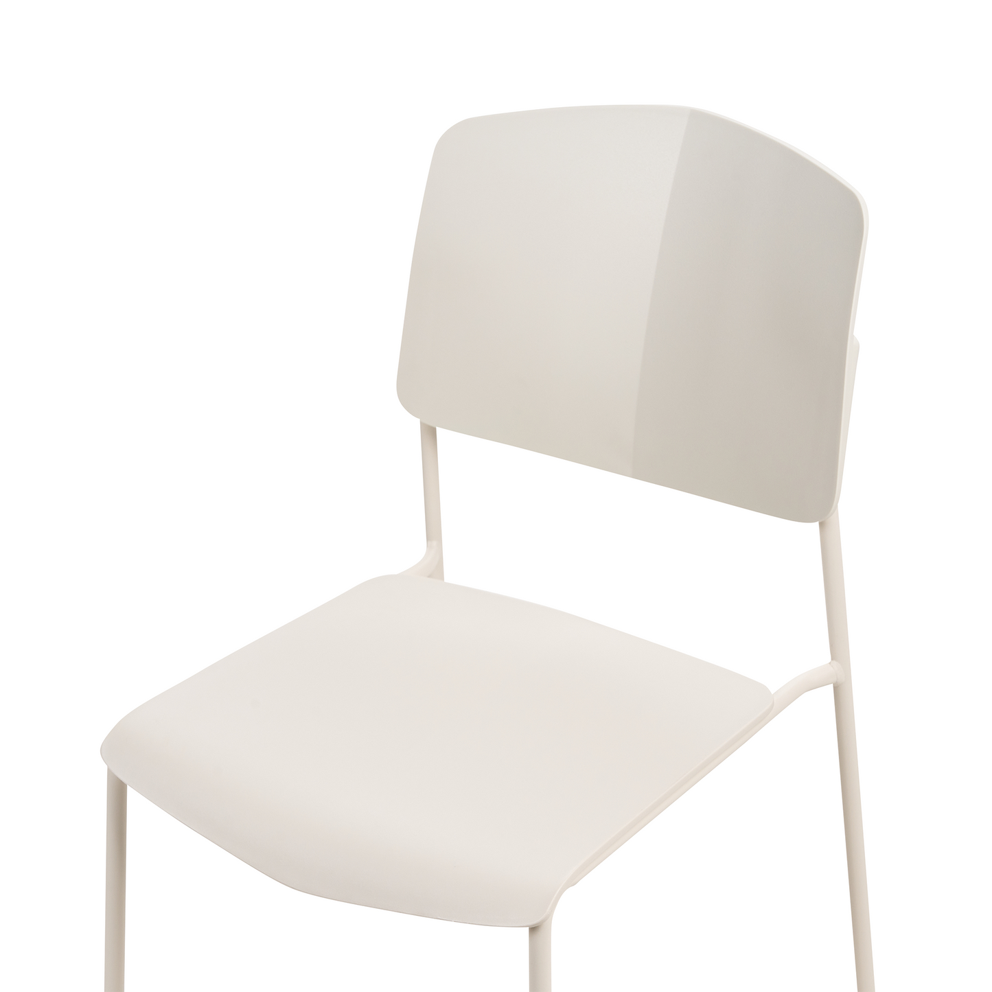 Living Set of 4 Black Plastic Dining Chairs Contemporary