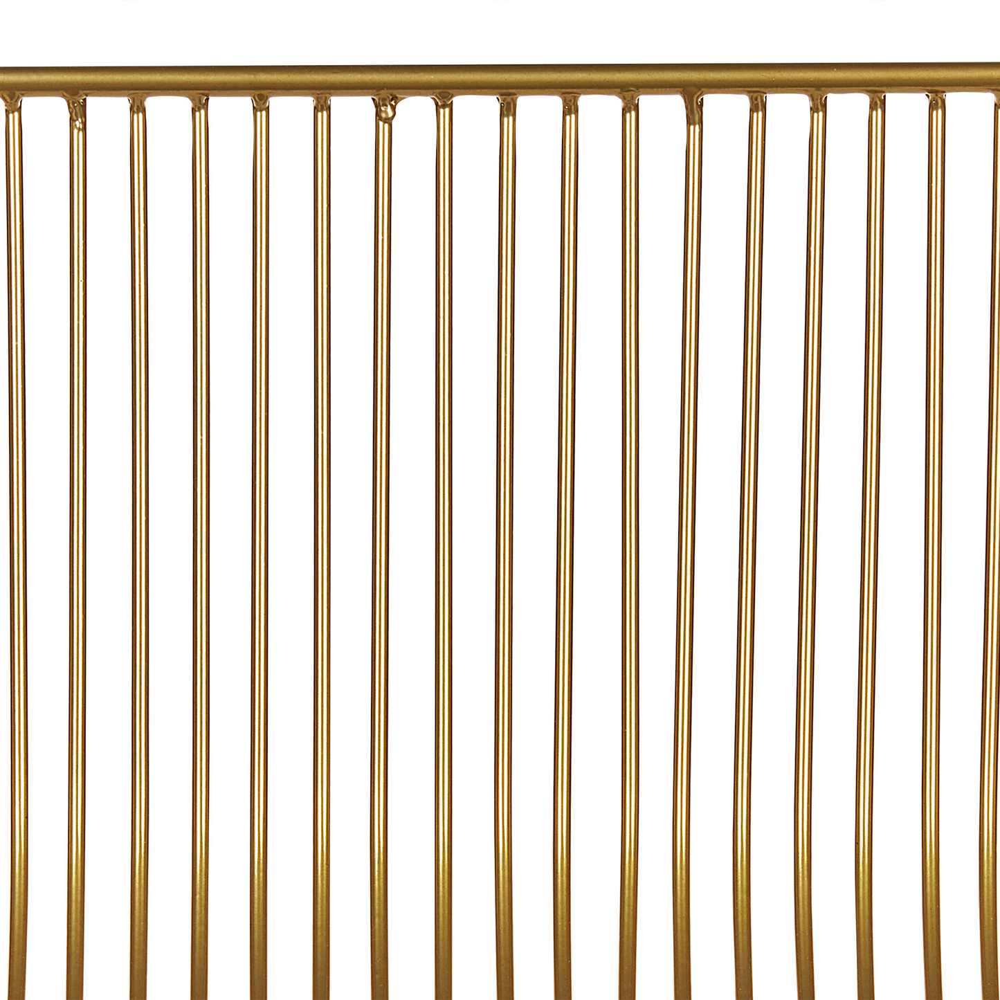 Set Of 2 Gold Metal Bar Chairs With Faux Leather Seat Pads Counter Height