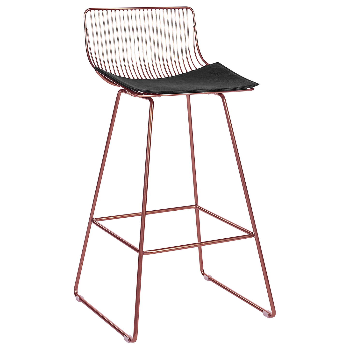 Rose Gold Counterheight Bar Chairs 2 With Faux Leather
