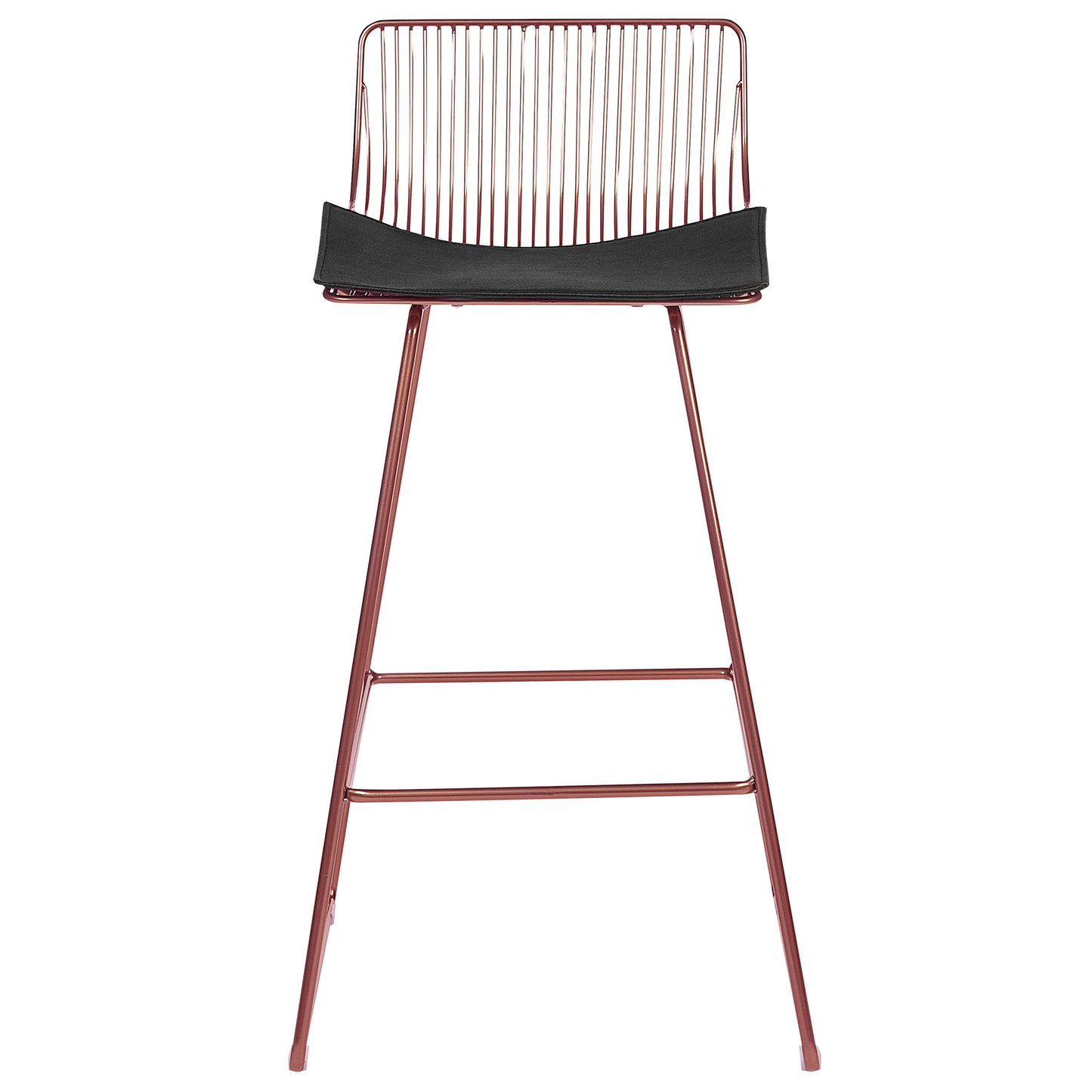 Rose Gold Counterheight Bar Chairs 2 With Faux Leather