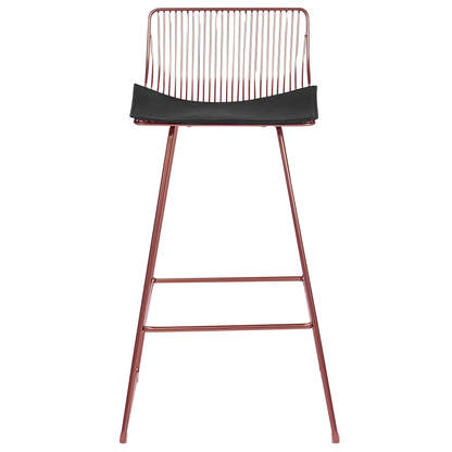 Rose Gold Counterheight Bar Chairs 2 With Faux Leather