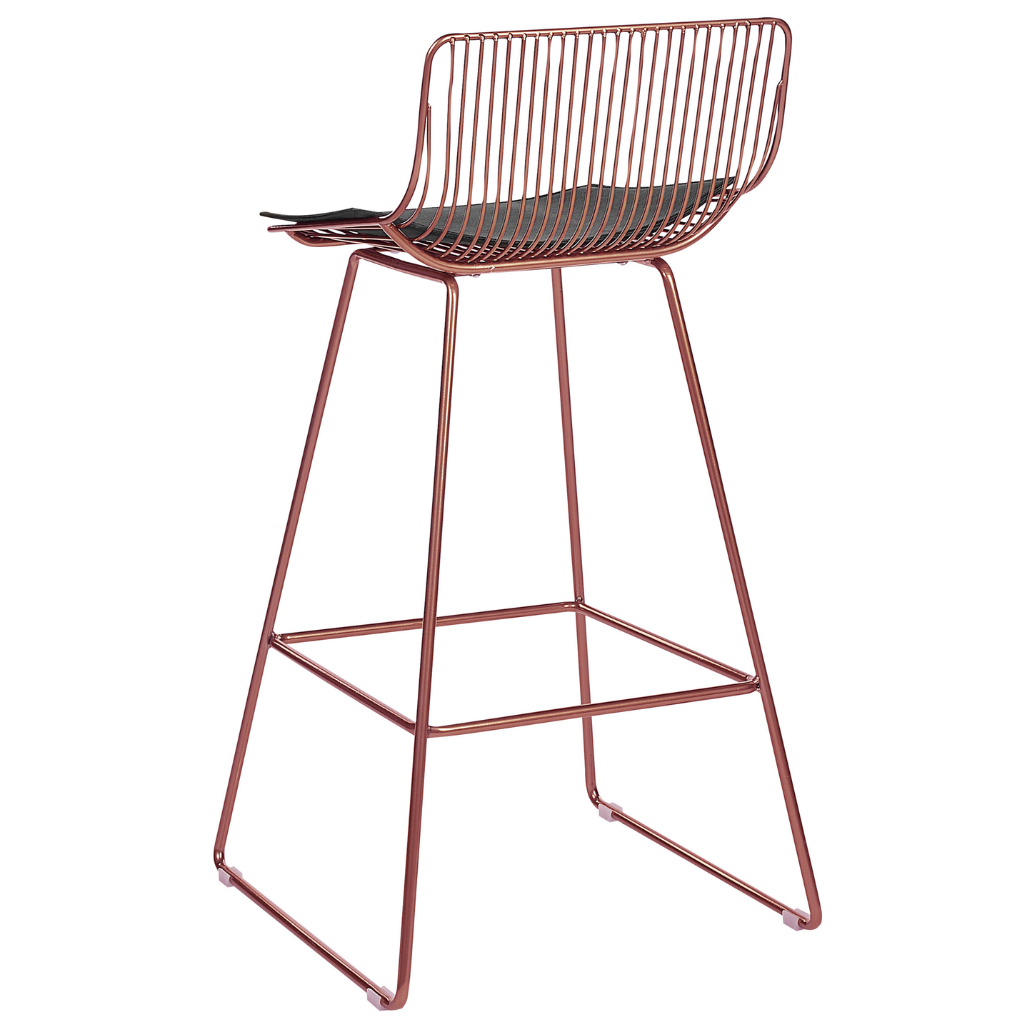 Rose Gold Counterheight Bar Chairs 2 With Faux Leather