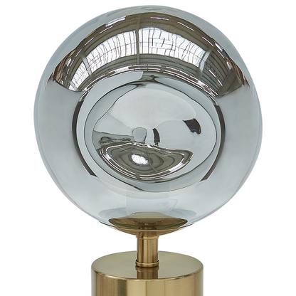 Brass Table Lamp With Glass Shade Modern Glam