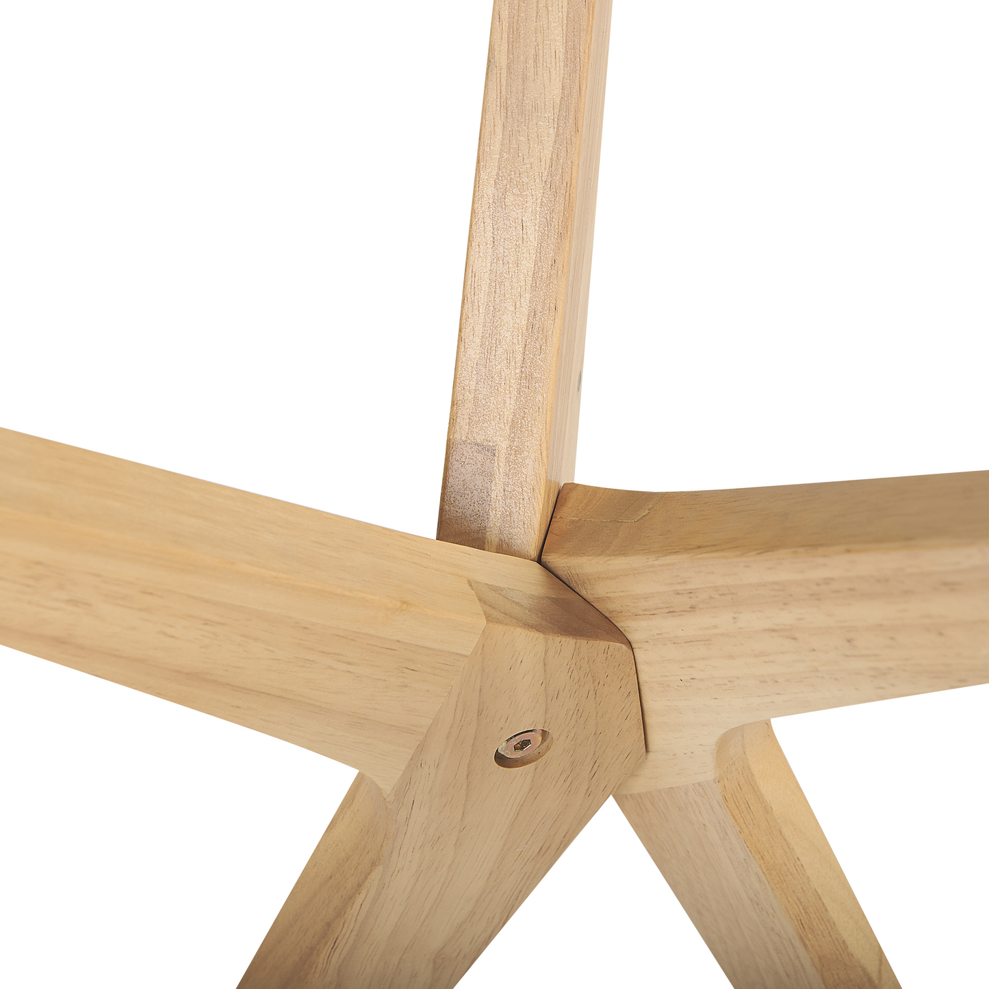 Round End Table Brown Tempered Glass Top Rubberwood Legs 45cm