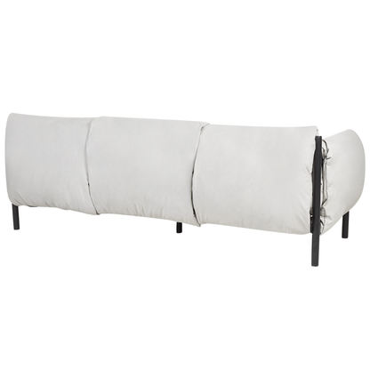 Five Seater Garden Sofa Set Grey Cushions Water Repellent