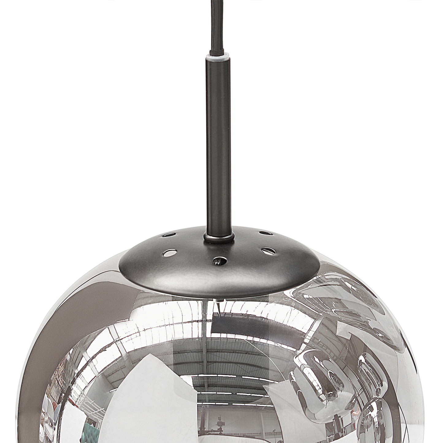 Pendant Lamp 7 Light Modern Smoked Glass Iron Fixture