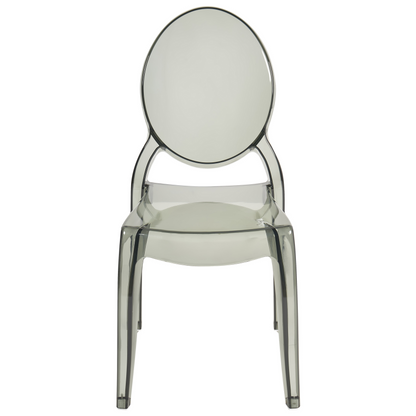 Black Transparent Polycarbonate Dining Chairs Set Of 4