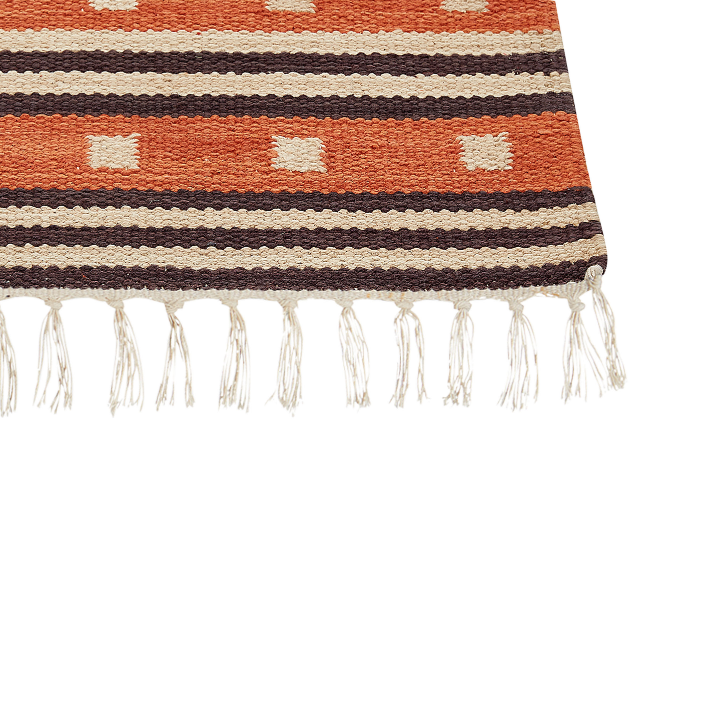 Kilim Runner Rug Multicolour Cotton 80 x 300cm Reversible