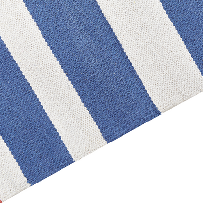 Kilim Handwoven Reversible Flat Weave Area Rug 140 x 200cm Multicolour with Tassels Geometric Pattern