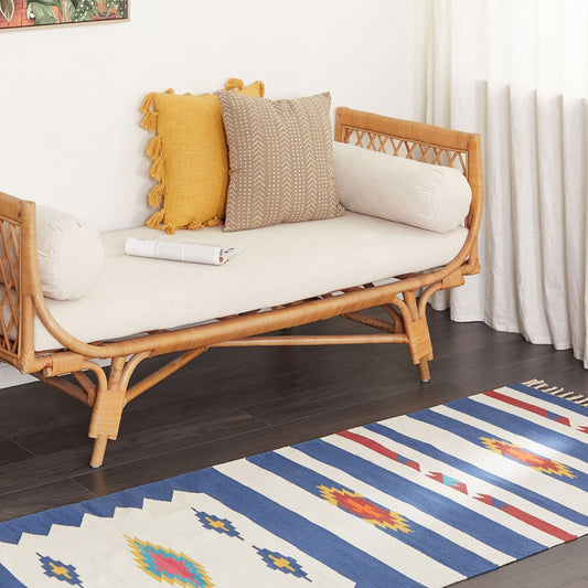 Kilim Home Handwoven Cotton Kilim Runner Rug Reversible 80 x 300cm
