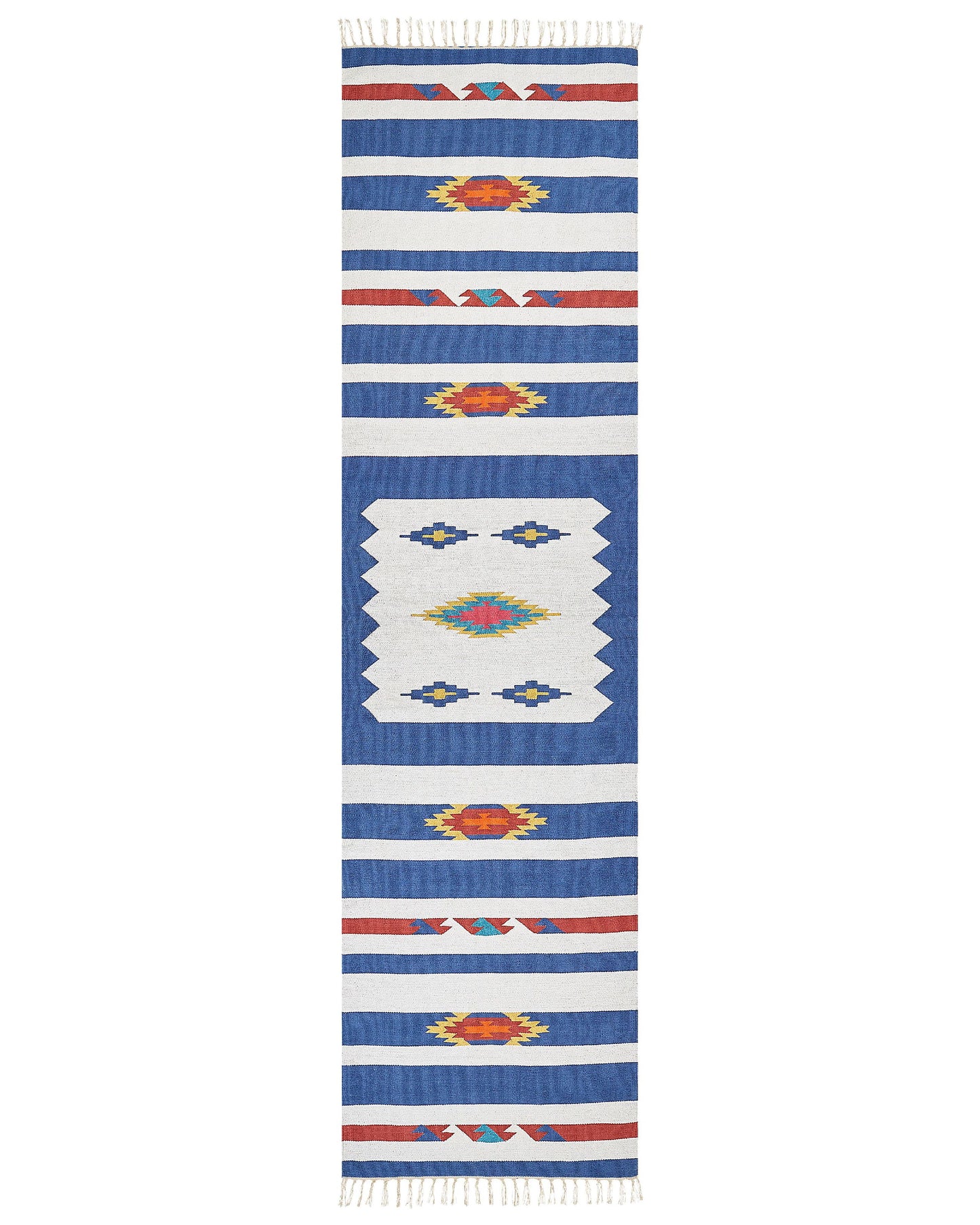 Kilim Home Handwoven Cotton Kilim Runner Rug Reversible 80 x 300cm