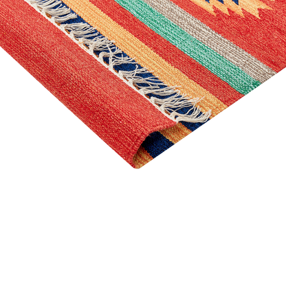 Kilim Home Runner Rug Handwoven Reversible Multicolour 80 x 300cm