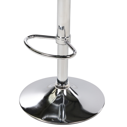 Set Of 2 White Bar Stools With Footrest Swivel Gas Lift