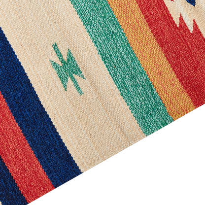 Klim Multicolour Cotton Area Rug 140 x 200cm Handwoven Tassels