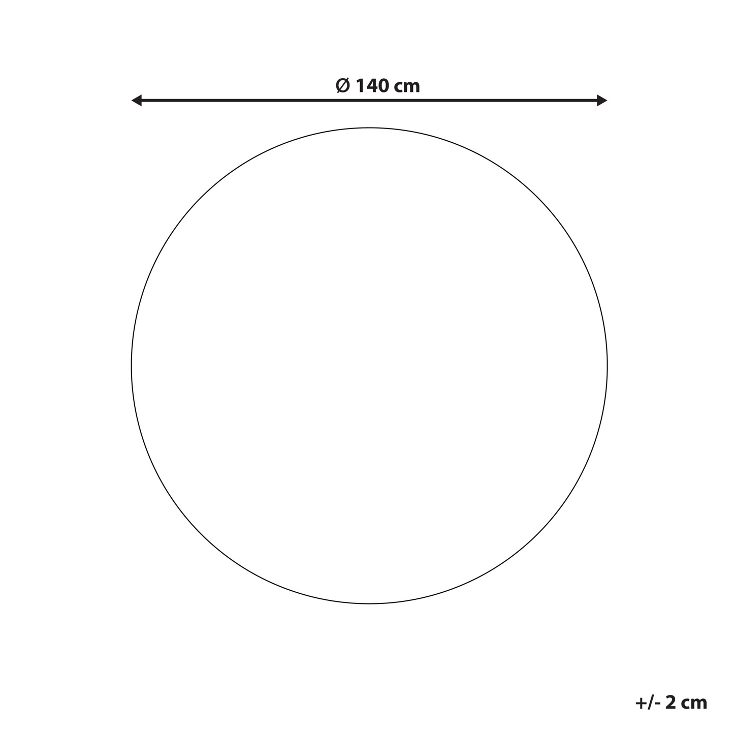 Natura Home Boho Round Jute Area Rug Beige And Black 140cm