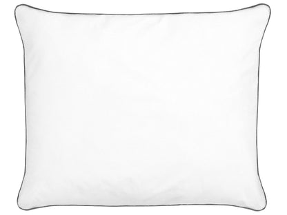 Japara Cotton Bed Pillow 50 x 60cm White High Profile Satin Piping